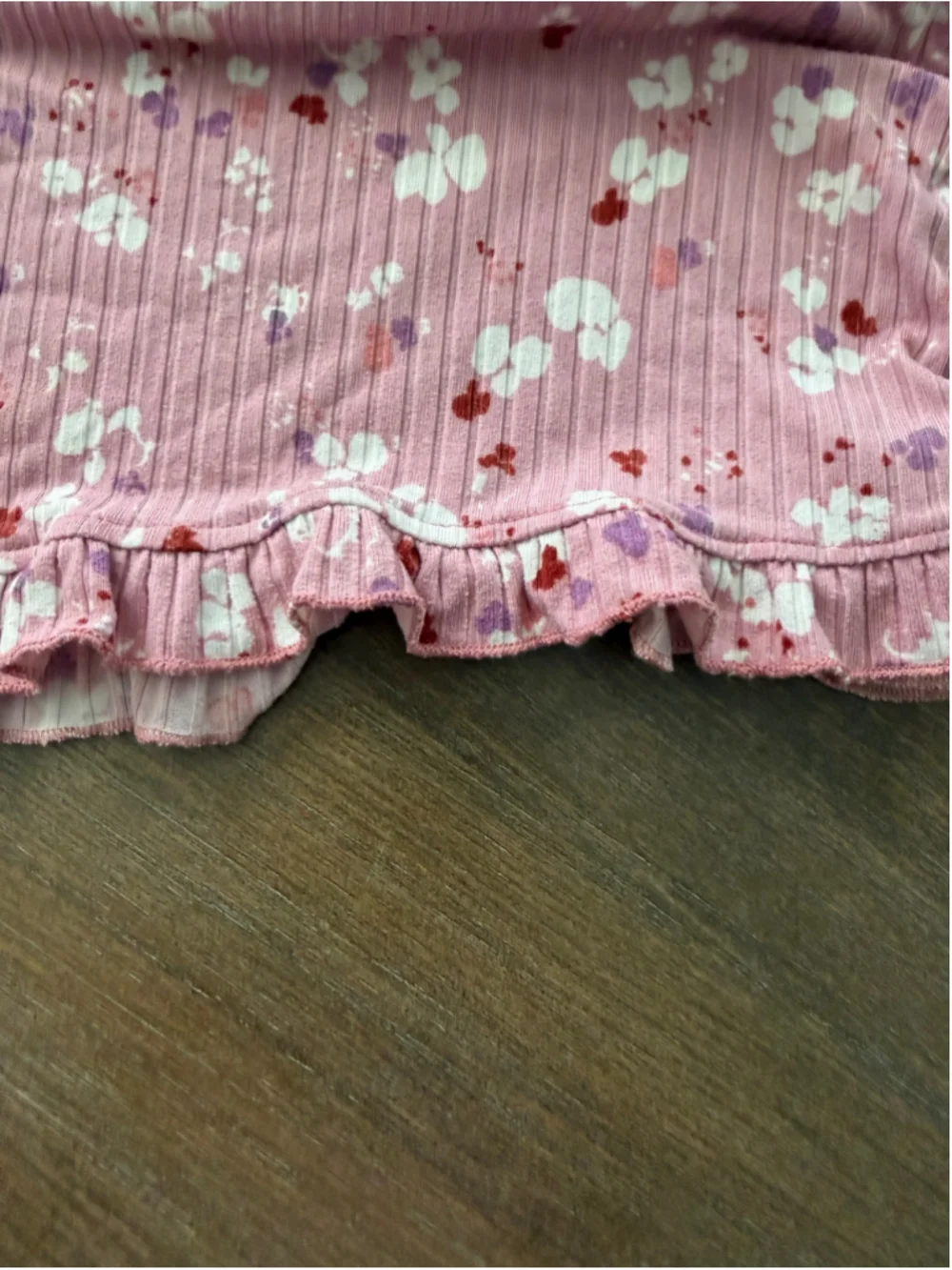 cha cha vente Floral Tank Top Size L Pink White. EUC